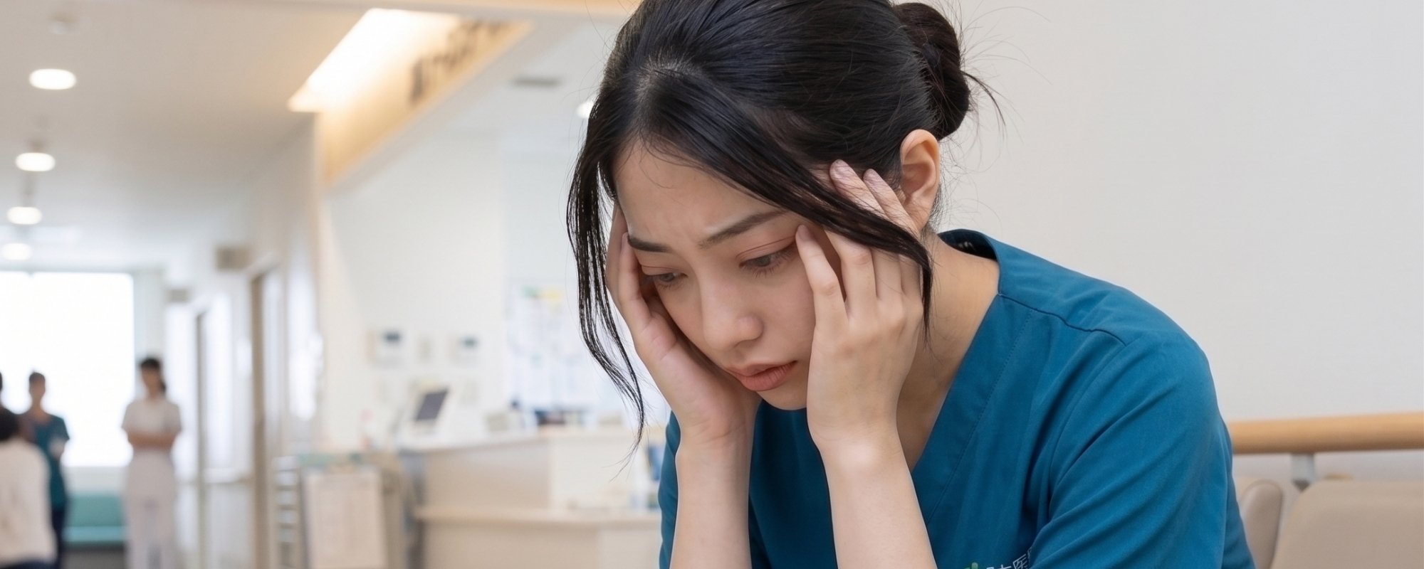 落ち込む看護師